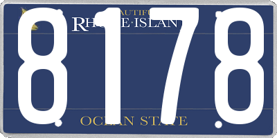 RI license plate 8178