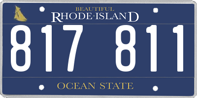 RI license plate 817811