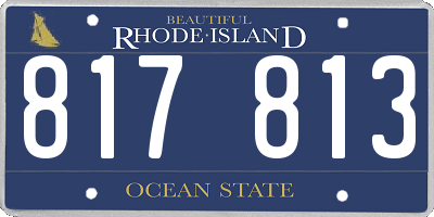 RI license plate 817813