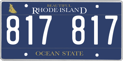 RI license plate 817817