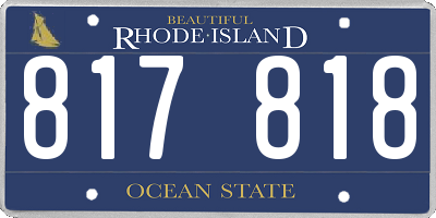 RI license plate 817818