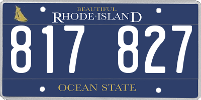 RI license plate 817827