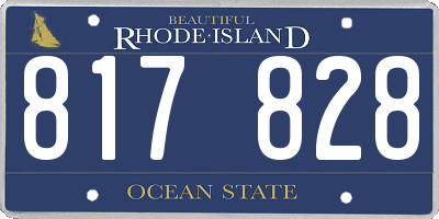 RI license plate 817828