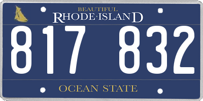 RI license plate 817832