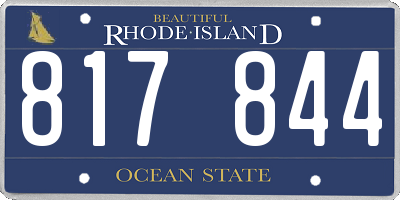 RI license plate 817844