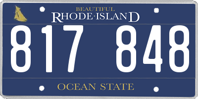 RI license plate 817848