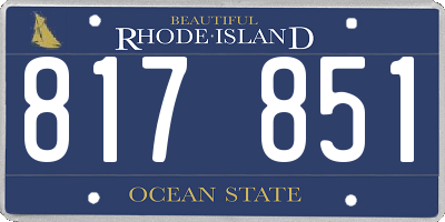 RI license plate 817851