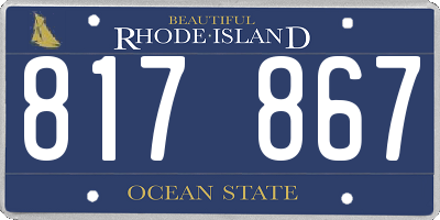 RI license plate 817867