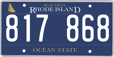 RI license plate 817868