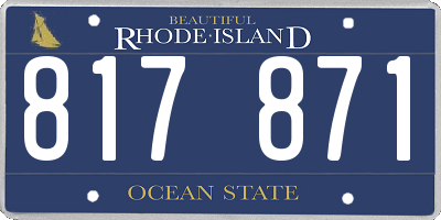 RI license plate 817871