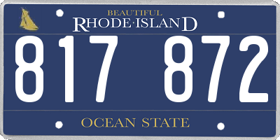 RI license plate 817872