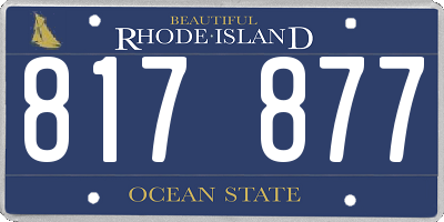 RI license plate 817877