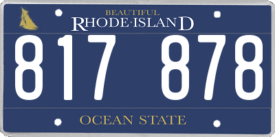 RI license plate 817878