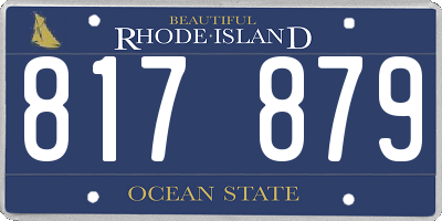 RI license plate 817879