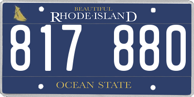 RI license plate 817880