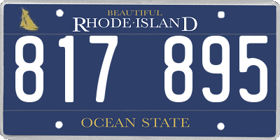 RI license plate 817895