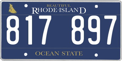 RI license plate 817897