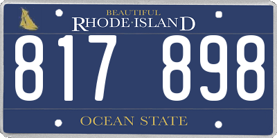 RI license plate 817898