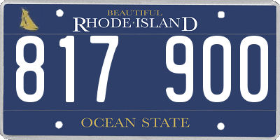 RI license plate 817900