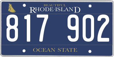 RI license plate 817902