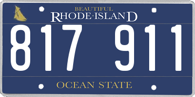 RI license plate 817911