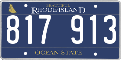 RI license plate 817913