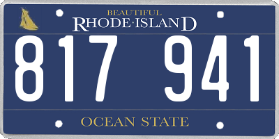 RI license plate 817941