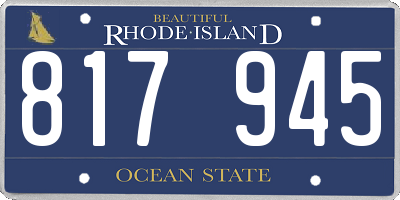 RI license plate 817945