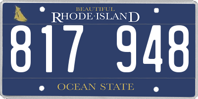 RI license plate 817948