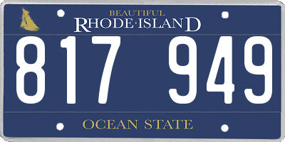 RI license plate 817949