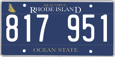 RI license plate 817951