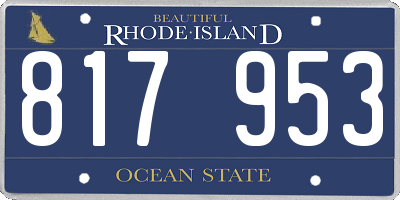 RI license plate 817953