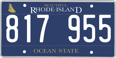 RI license plate 817955