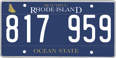 RI license plate 817959