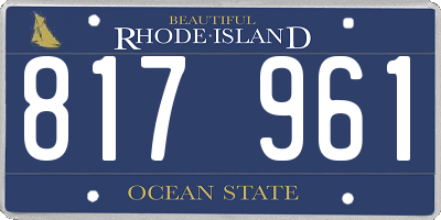 RI license plate 817961