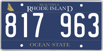 RI license plate 817963