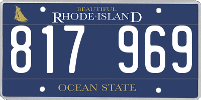 RI license plate 817969