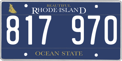RI license plate 817970