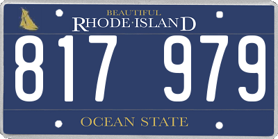 RI license plate 817979