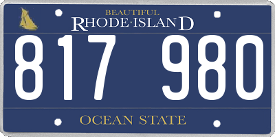 RI license plate 817980