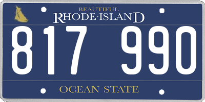 RI license plate 817990