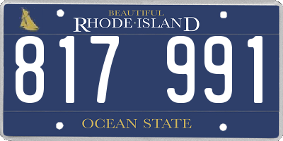 RI license plate 817991