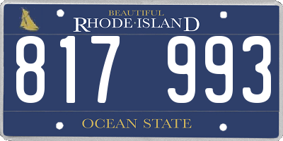 RI license plate 817993