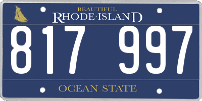 RI license plate 817997