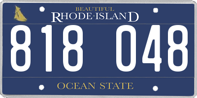 RI license plate 818048