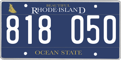 RI license plate 818050
