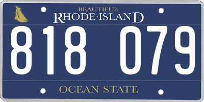 RI license plate 818079