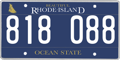 RI license plate 818088