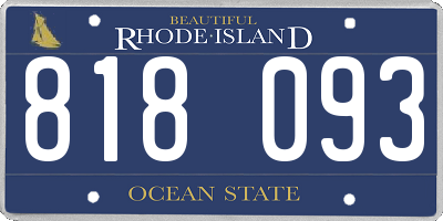 RI license plate 818093
