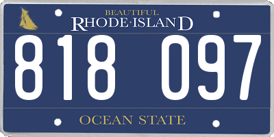 RI license plate 818097